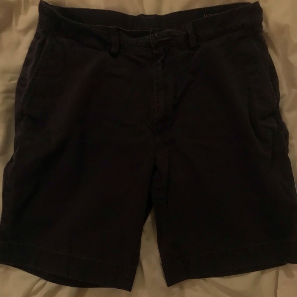 3 Polo, Men’s 31, shorts, black & gray & light brown, $15 each